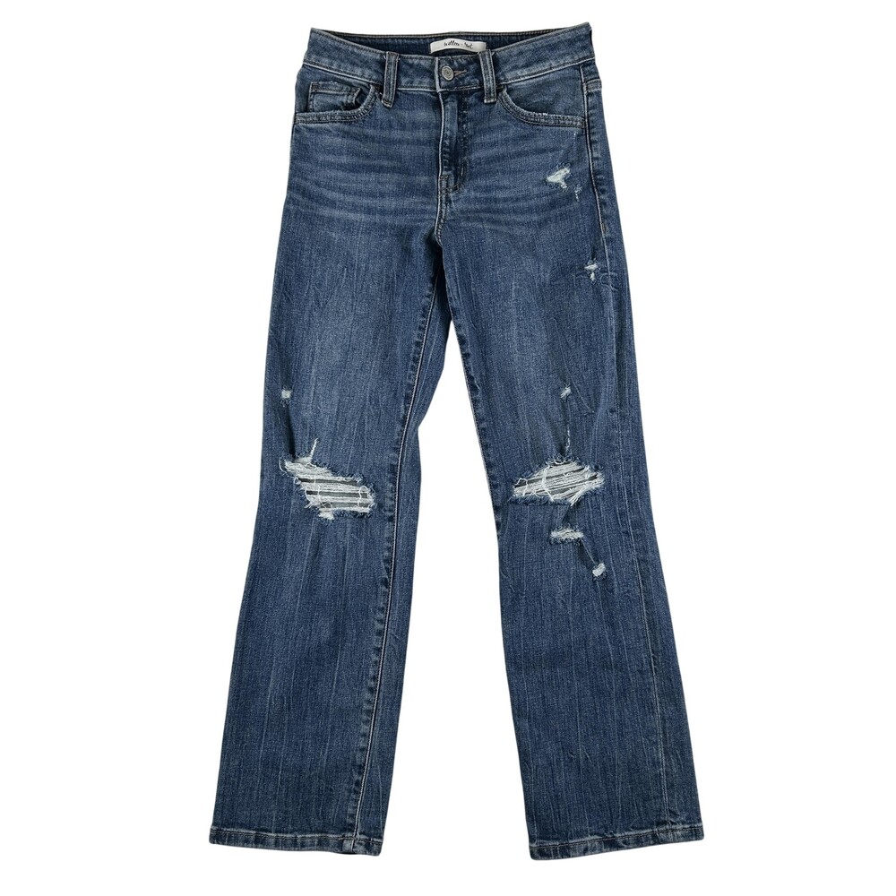 Willow + Root Jeans Womens 23 The Cropped Everyday Medium Wash Distressed